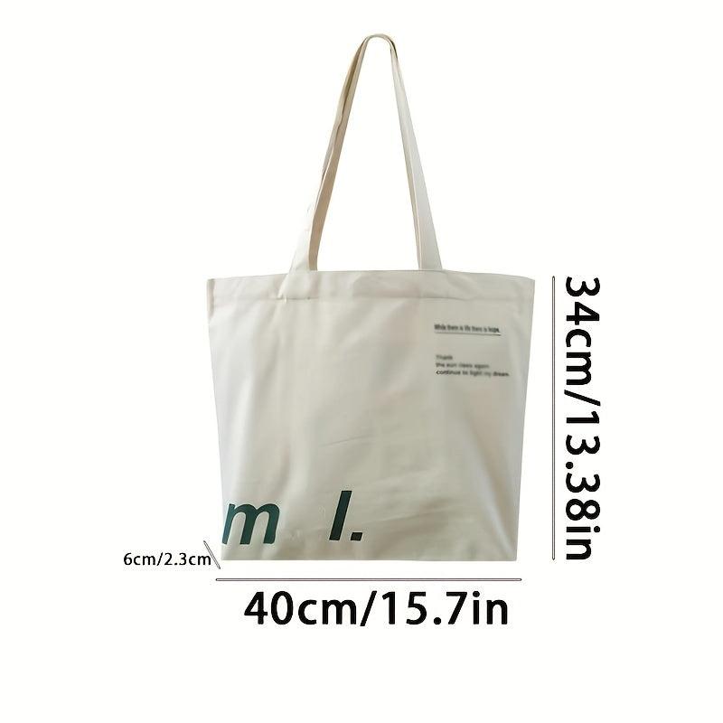 Large Capacity Canvas Tote Bag Durable Lightweight Shoulder Bag