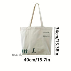Large Capacity Canvas Tote Bag Durable Lightweight Shoulder Bag