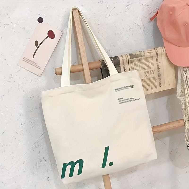 Large Capacity Canvas Tote Bag Durable Lightweight Shoulder Bag