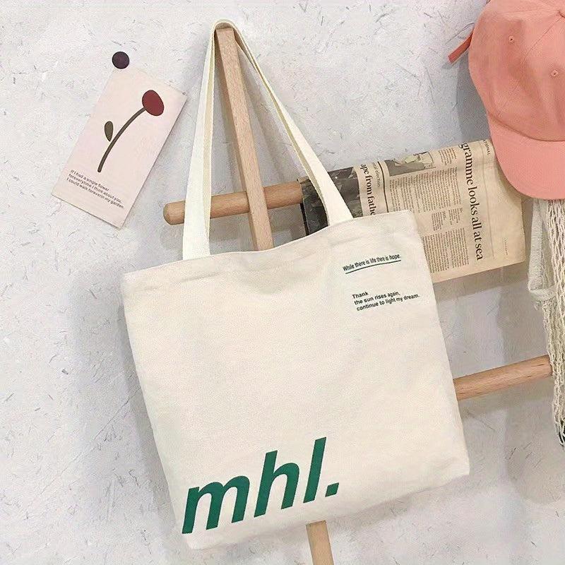 Large Capacity Canvas Tote Bag Durable Lightweight Shoulder Bag