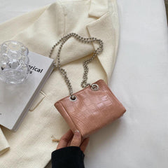 Crocodile Pattern Small Bag Shoulder Chain Purse