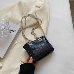 Crocodile Pattern Small Bag Shoulder Chain Purse