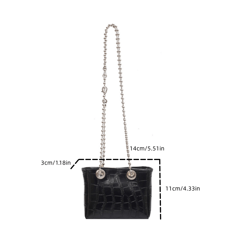 Crocodile Pattern Small Bag Shoulder Chain Purse