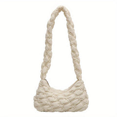 Ruched Quilted Crossbody Bag Lightweight Puffer Shoulder Bag