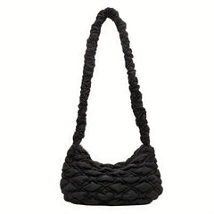 Ruched Quilted Crossbody Bag Lightweight Puffer Shoulder Bag