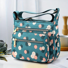 Flower Print Hobo Bag Lightweight Shoulder Bag