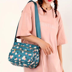 Flower Print Hobo Bag Lightweight Shoulder Bag