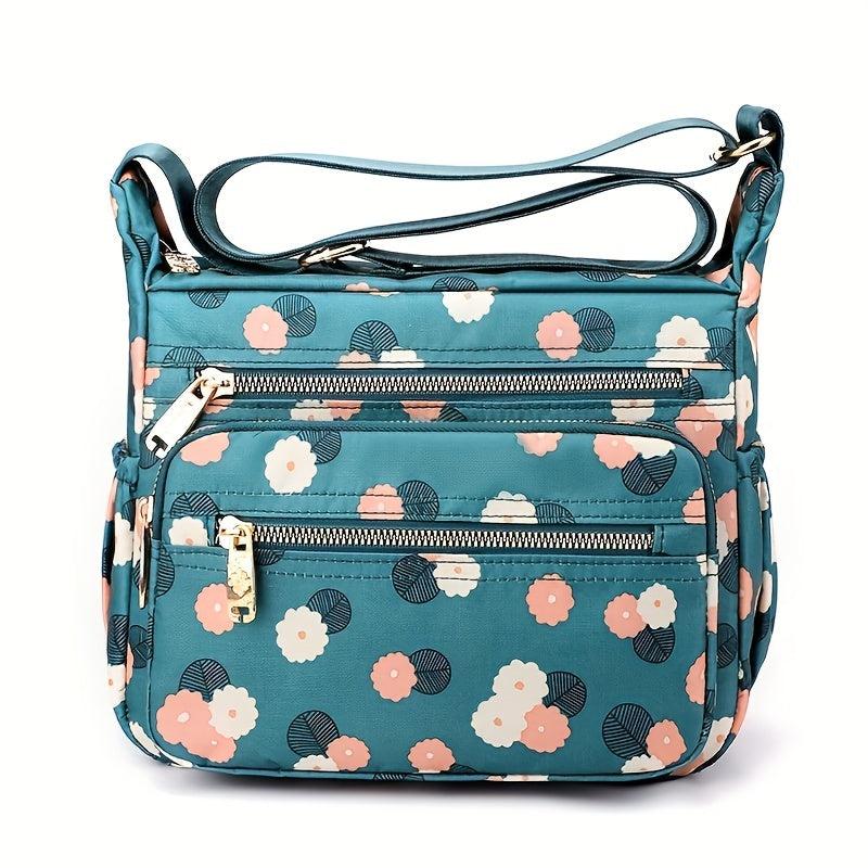 Flower Print Hobo Bag Lightweight Shoulder Bag