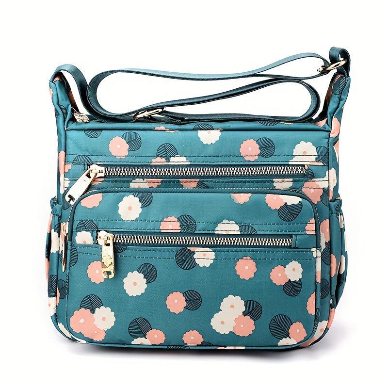 Flower Print Hobo Bag Lightweight Shoulder Bag