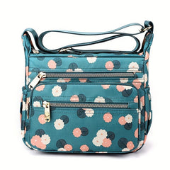 Flower Print Hobo Bag Lightweight Shoulder Bag