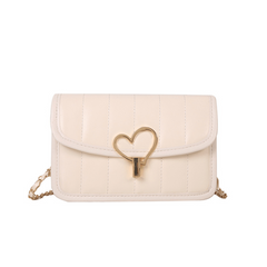 Quilted Flap Crossbody Bag Fairy Heart Shoulder Handbag