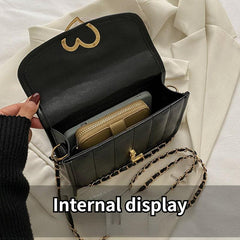 Quilted Flap Crossbody Bag Fairy Heart Shoulder Handbag