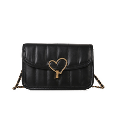 Quilted Flap Crossbody Bag Fairy Heart Shoulder Handbag