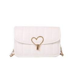 Quilted Flap Crossbody Bag Fairy Heart Shoulder Handbag