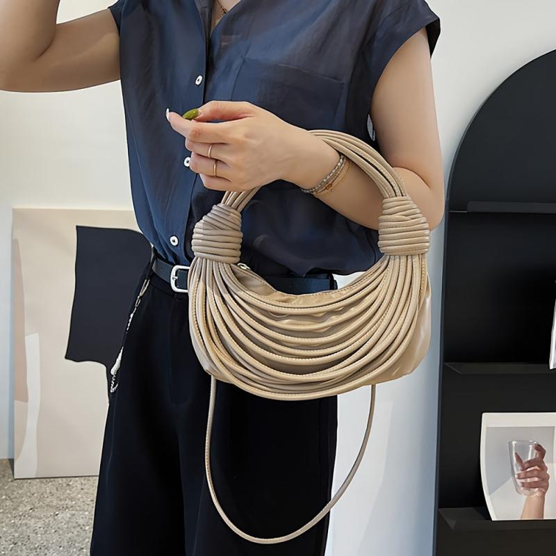 Braided Knotted Hobo Bag Small Handbag Crossbody Bag