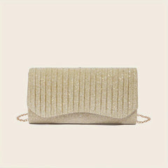 Rhinestone Glitter Chain Clutch Sparkly Flap Purse Evening Bag