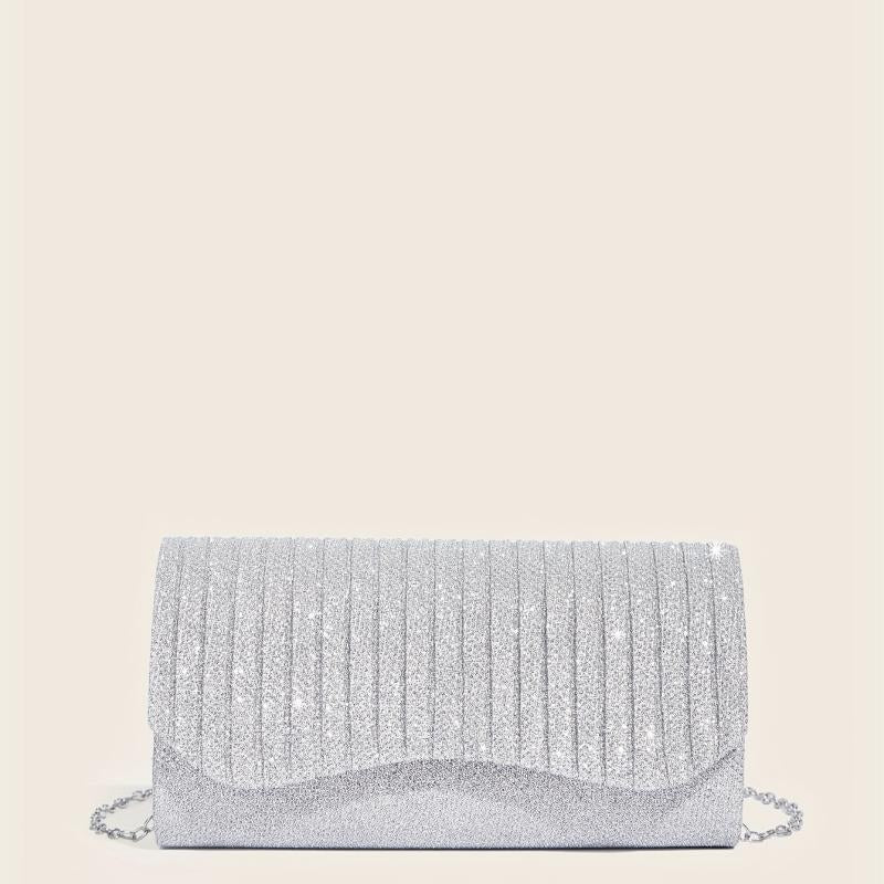 Rhinestone Glitter Chain Clutch Sparkly Flap Purse Evening Bag