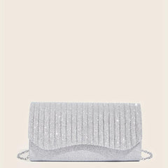 Rhinestone Glitter Chain Clutch Sparkly Flap Purse Evening Bag
