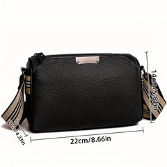 Vintage Leather Shoulder Bag Retro Crossbody Bag Women's Versatile Handbag