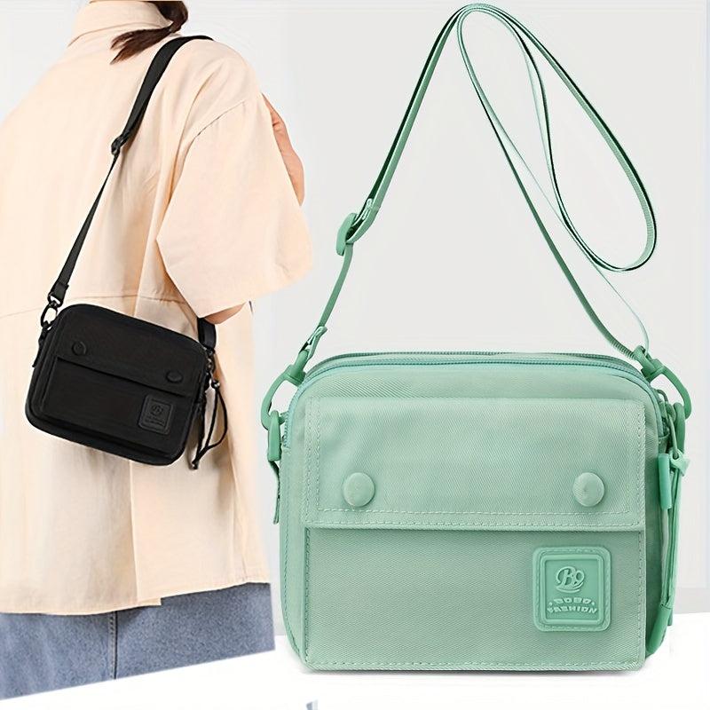 Mini Solid Phone Crossbody Bag Nylon Waterproof Lightweight Messenger Bag