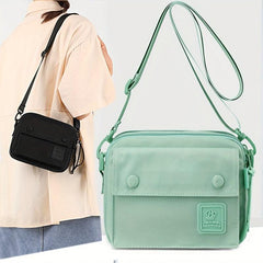Mini Solid Phone Crossbody Bag Nylon Waterproof Lightweight Messenger Bag
