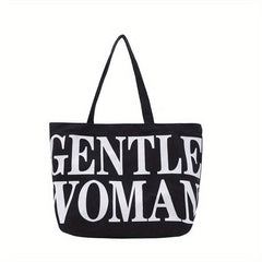 Letter Pattern Tote Bag Large Capacity Shoulder Bag