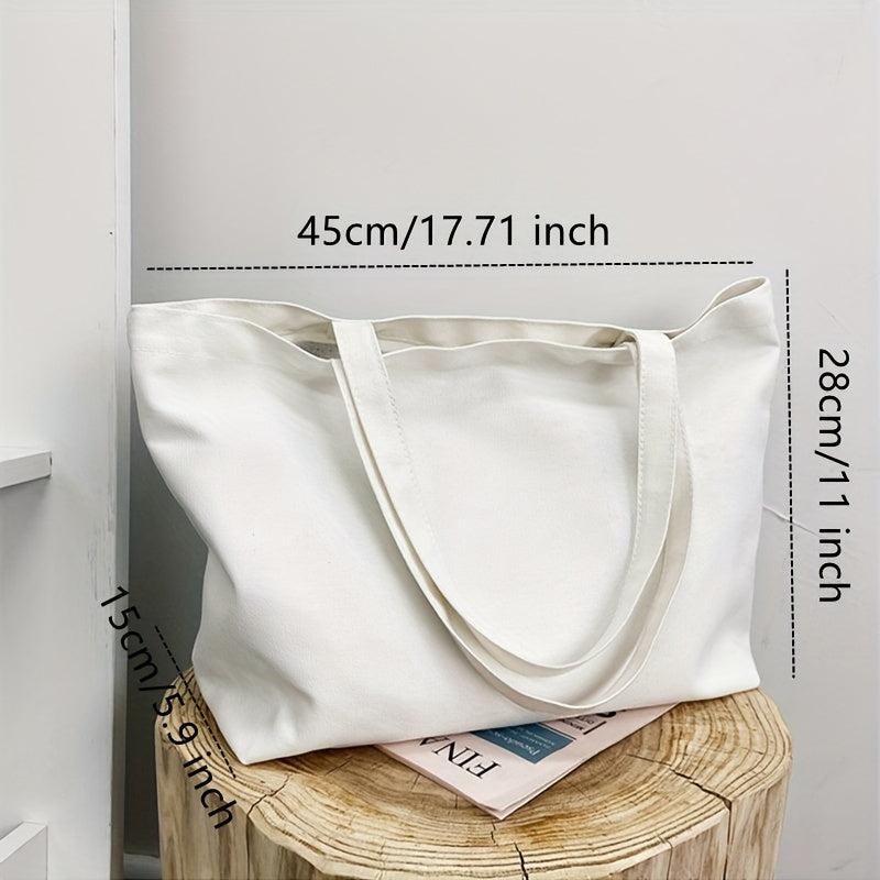 Letter Pattern Tote Bag Large Capacity Shoulder Bag