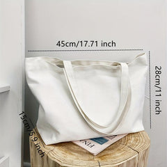 Letter Pattern Tote Bag Large Capacity Shoulder Bag