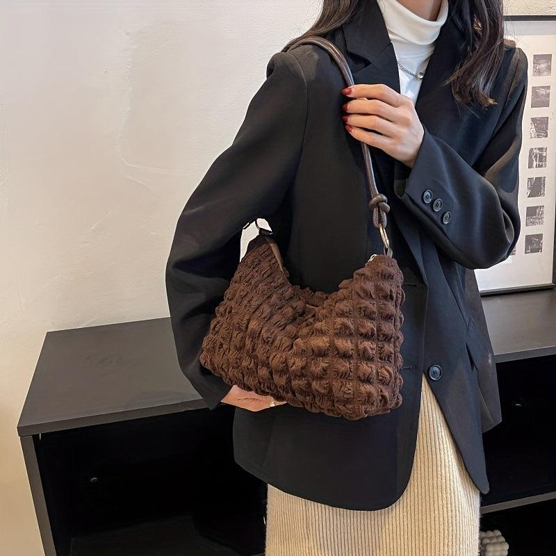 Cloud Pleated Hobo Shoulder Bag Women's Casual Handbag