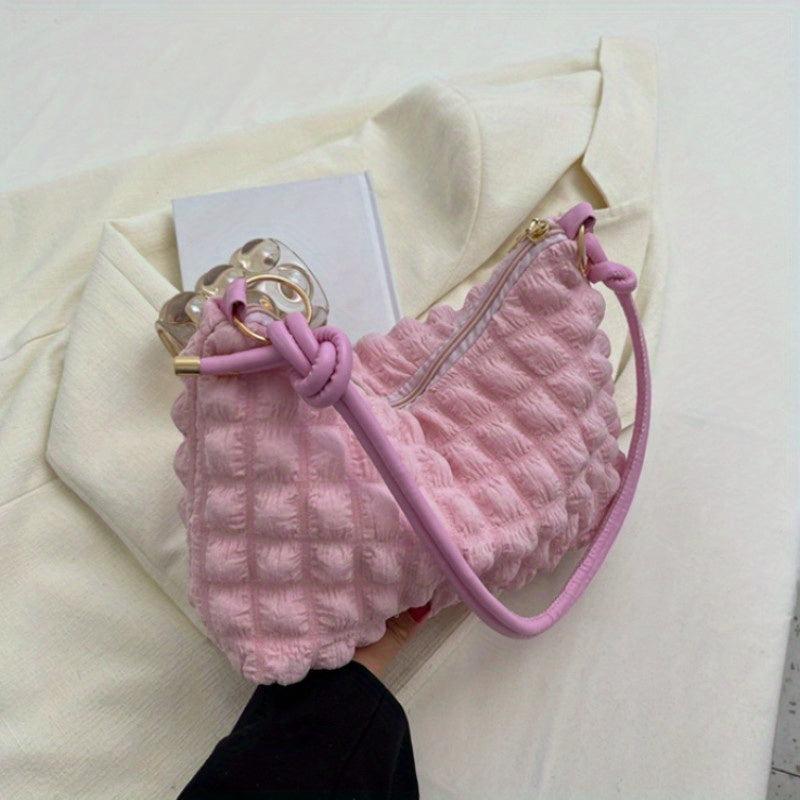Cloud Pleated Hobo Shoulder Bag Women's Casual Handbag