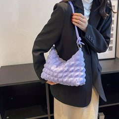 Cloud Pleated Hobo Shoulder Bag Women's Casual Handbag