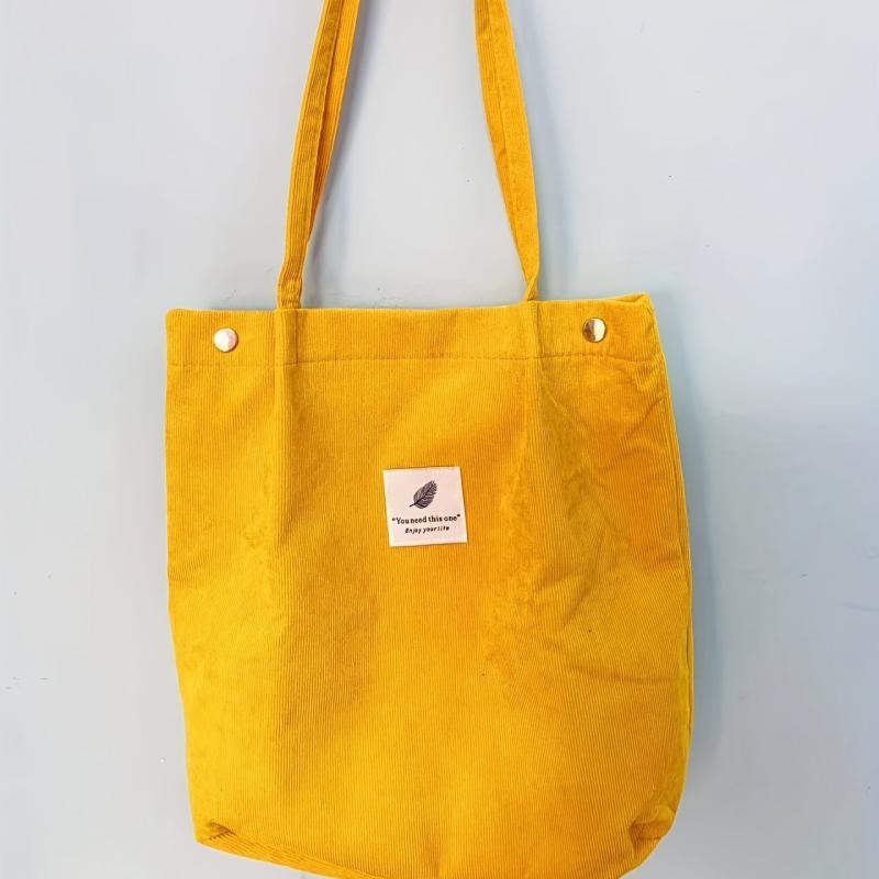 Casual Solid Shoulder Bag All Match Storage Handbag School Bag