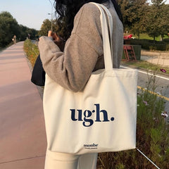 Canvas Snap Button Shopping Bag Large Capacity Tote Bag