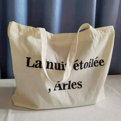 Canvas Snap Button Shopping Bag Large Capacity Tote Bag