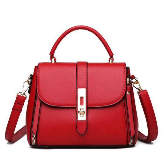 Flap Shoulder Bag Faux Leather Zipper Handbag Crossbody Bag