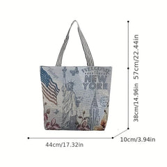 Cute Cartoon Cat Shoulder Bag Zipper Shopping Handbag