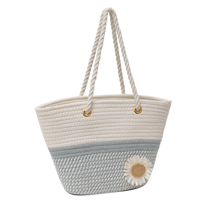 Straw Woven Summer Tote Beach Bag Large Capacity Casual Han