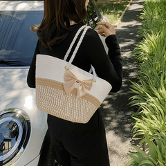 Straw Woven Summer Tote Beach Bag Large Capacity Casual Han