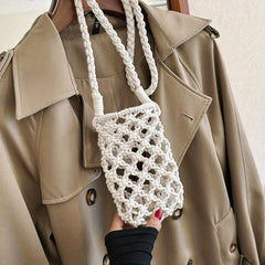 Straw Woven Cell Phone Crossbody Bag Summer Beach Bag
