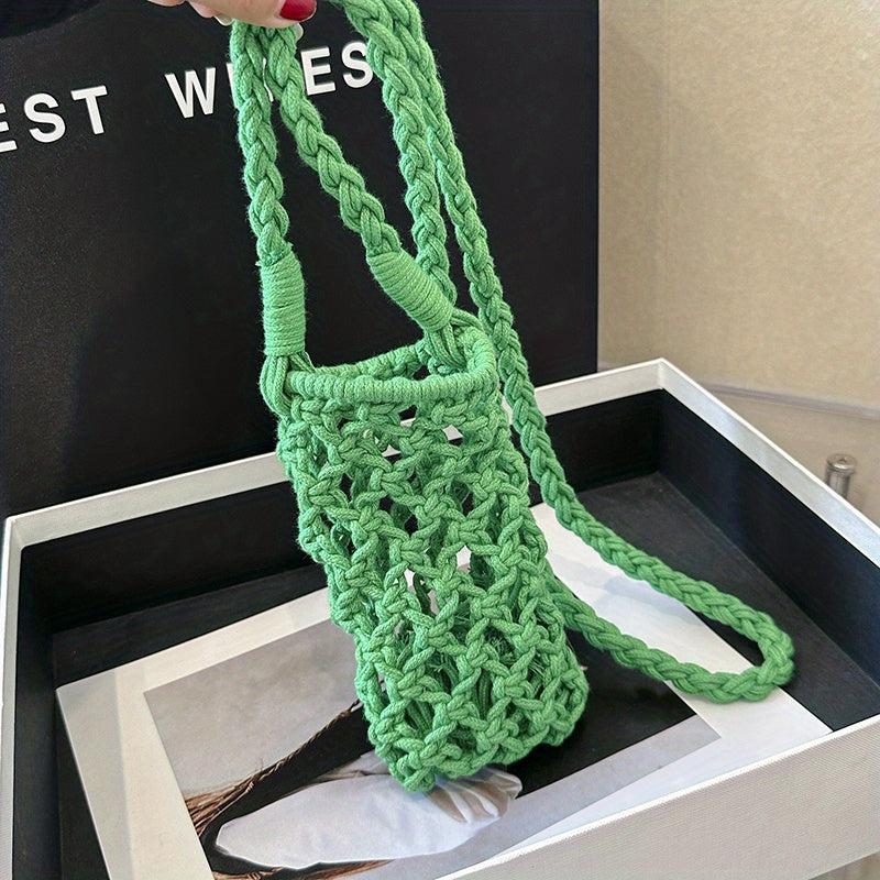 Straw Woven Cell Phone Crossbody Bag Summer Beach Bag