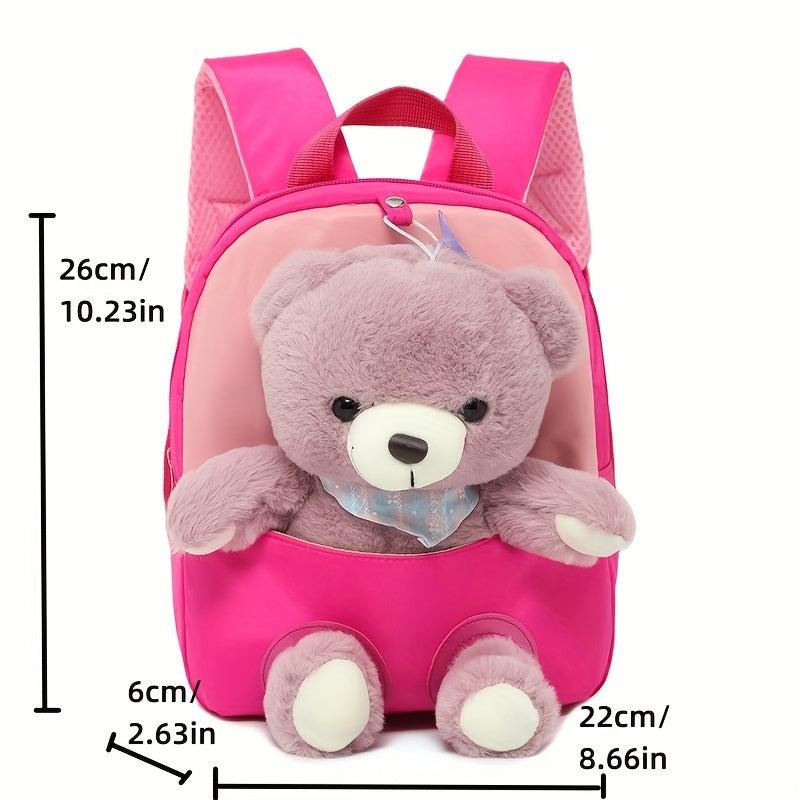 Plush Bear Doll Backpack For Kindergarten Animal Toy Schoolbag