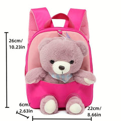 Plush Bear Doll Backpack For Kindergarten Animal Toy Schoolbag