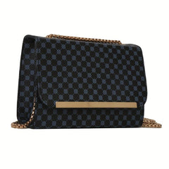 Vintage Chain Crossbody Bag Polka Dot Print Square Purse