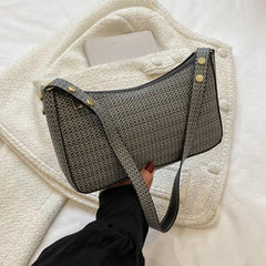 Vintage Crescent Shoulder Bag Retro Underarm Bag