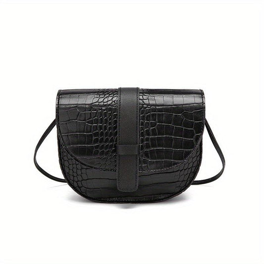 Crocodile Print Casual Shoulder Bag Waterproof PU Leather Crossbody Bag