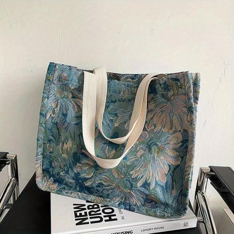 Vintage Flower Tote Bag Women's Handbag