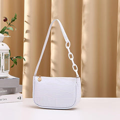 Faux Crocodile Embossed Underarm Bag Women's Shoulder Bag