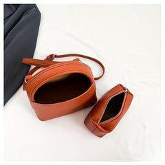 Minimalist Solid Bucket Bag Satchel Bag For Work