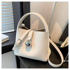 Minimalist Solid Bucket Bag Satchel Bag For Work