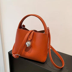 Minimalist Solid Bucket Bag Satchel Bag For Work